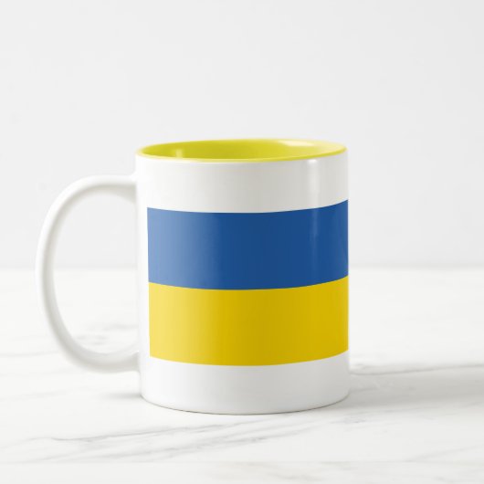 TASSE 2 COULEURS DRAPEAU DE L'UKRAINE (Gauche)