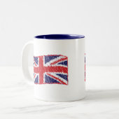 Tasse 2 Couleurs Drapeau de l'Union griffée (Devant gauche)