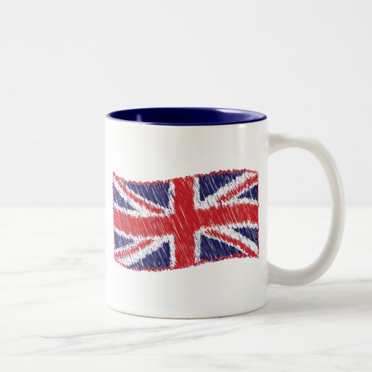 Tasse 2 Couleurs Drapeau de l'Union griffée (Droit)