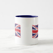 Tasse 2 Couleurs Drapeau de l'Union griffée (Centre)