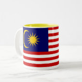 Tasse 2 Couleurs Drapeau de Malaisie (Devant gauche)