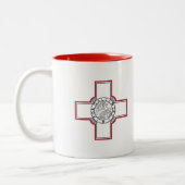 Tasse 2 Couleurs Drapeau de Malte (Gauche)