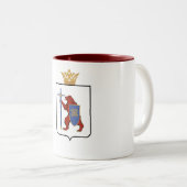 Tasse 2 Couleurs Drapeau de Mari El (Devant droit)