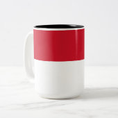 Tasse 2 Couleurs Drapeau de Monaco (Devant gauche)