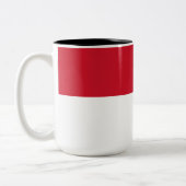 Tasse 2 Couleurs Drapeau de Monaco (Gauche)