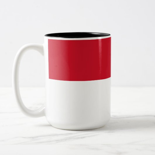 Tasse 2 Couleurs Drapeau de Monaco (Gauche)