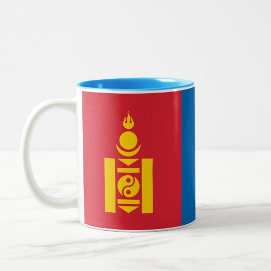 Tasse 2 Couleurs Drapeau de Mongolie (Gauche)