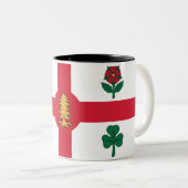 Tasse 2 Couleurs Drapeau de Montréal (Québec, Canada) (Devant droit)