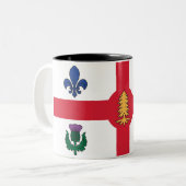 Tasse 2 Couleurs Drapeau de Montréal (Québec, Canada) (Devant gauche)
