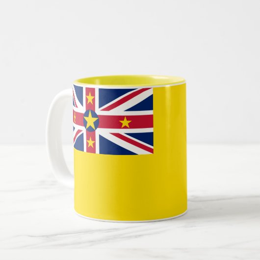 Tasse 2 Couleurs Drapeau de Niue (Devant gauche)