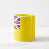 Tasse 2 Couleurs Drapeau de Niue (Centre)