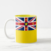 Tasse 2 Couleurs Drapeau de Niue (Gauche)
