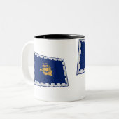 Tasse 2 Couleurs Drapeau de ondulation de Québec (Devant gauche)