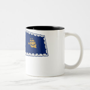Tasse 2 Couleurs Drapeau de ondulation de Québec