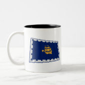 Tasse 2 Couleurs Drapeau de ondulation de Québec (Gauche)