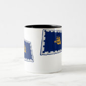 Tasse 2 Couleurs Drapeau de ondulation de Québec (Centre)