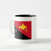 Tasse 2 Couleurs Drapeau de Papouasie-Nouvelle-Guinée (Devant gauche)