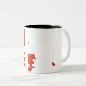 Tasse 2 Couleurs Drapeau de pays danois (Devant droit)