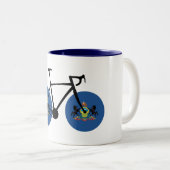 Tasse 2 Couleurs Drapeau de Pennsylvanie à vélo (Devant droit)