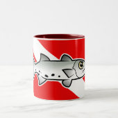 Tasse 2 Couleurs Drapeau de piqué de barracuda (Centre)