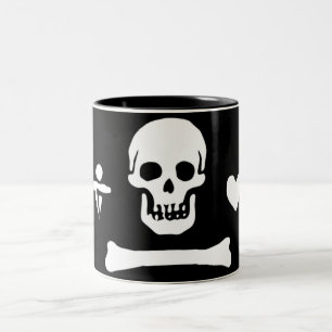 Tasse 2 Couleurs Drapeau de pirate authentique de capot de Stede