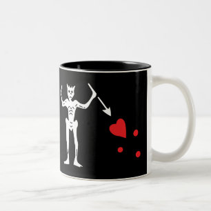 Tasse 2 Couleurs Drapeau de pirate de Blackbeard