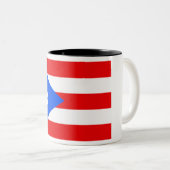 Tasse 2 Couleurs Drapeau de Porto Rico (Devant droit)