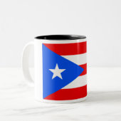 Tasse 2 Couleurs Drapeau de Porto Rico (Devant gauche)