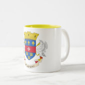 Tasse 2 Couleurs Drapeau de Saint-Barthélemy (Devant droit)