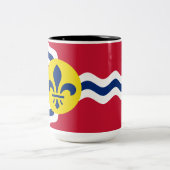 Tasse 2 Couleurs Drapeau de Saint-Louis (Missouri) (Centre)