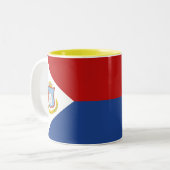 Tasse 2 Couleurs Drapeau de Saint-Martin (Devant gauche)