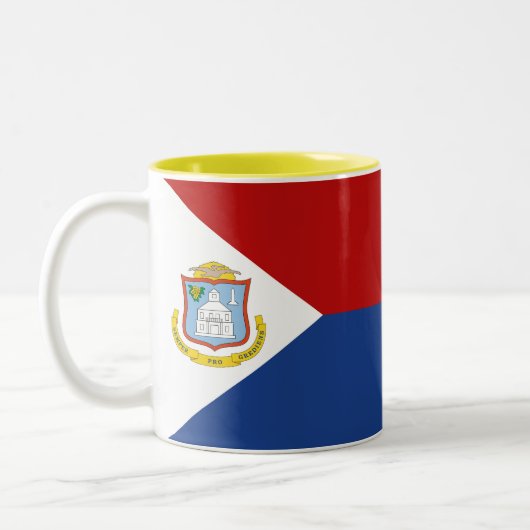 Tasse 2 Couleurs Drapeau de Saint-Martin (Gauche)
