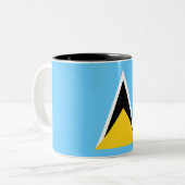 Tasse 2 Couleurs Drapeau de Sainte-Lucie (Devant gauche)