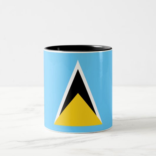 Tasse 2 Couleurs Drapeau de Sainte-Lucie (Centre)