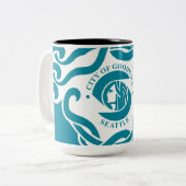 Tasse 2 Couleurs Drapeau de Seattle (Washington) (Devant gauche)