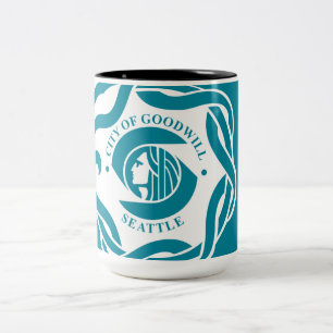 Tasse 2 Couleurs Drapeau de Seattle (Washington)