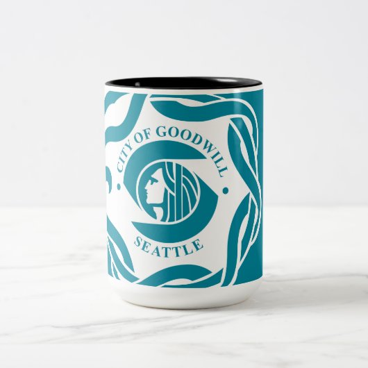 Tasse 2 Couleurs Drapeau de Seattle (Washington) (Centre)