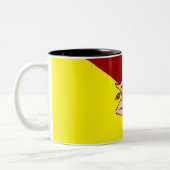 Tasse 2 Couleurs Drapeau de Sicile (Sicile) (Italie) (Gauche)