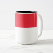 Tasse 2 Couleurs Drapeau de Singapour (Devant droit)