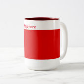 Tasse 2 Couleurs Drapeau de Singapour (Devant droit)