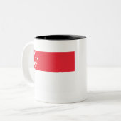 Tasse 2 Couleurs Drapeau de Singapour (Devant gauche)