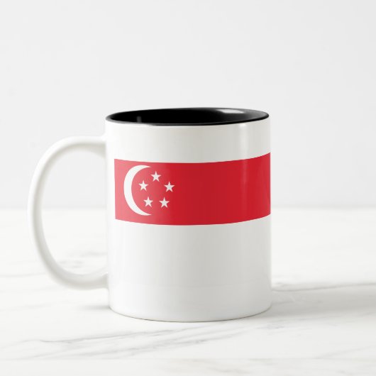 Tasse 2 Couleurs Drapeau de Singapour (Gauche)