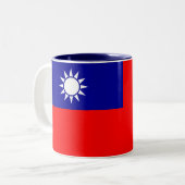 Tasse 2 Couleurs Drapeau de Taïwan (Devant gauche)