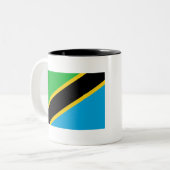 Tasse 2 Couleurs Drapeau de Tanzanie (Devant gauche)