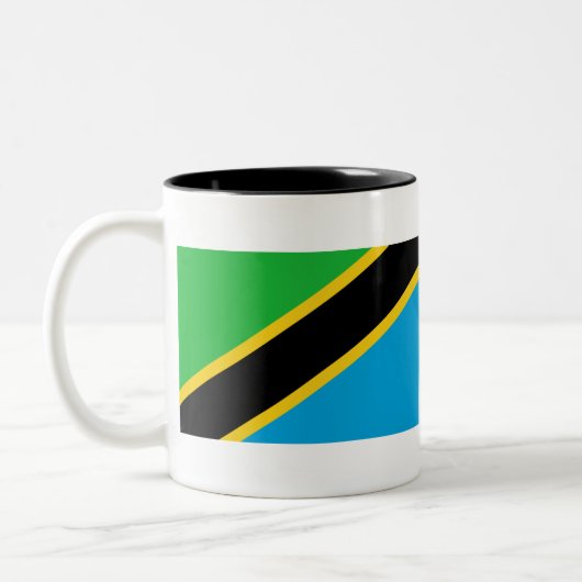 Tasse 2 Couleurs Drapeau de Tanzanie (Gauche)