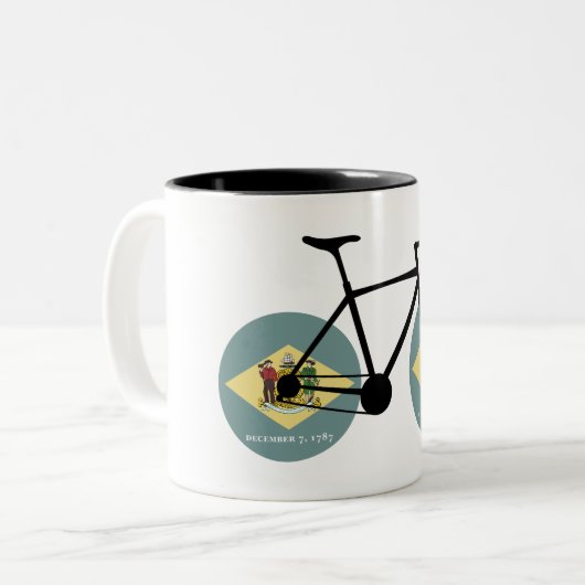 Tasse 2 Couleurs Drapeau Delaware Cycling (Devant gauche)