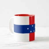 Tasse 2 Couleurs Drapeau des Antilles Pays-Bas (Devant gauche)