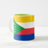 Tasse 2 Couleurs Drapeau des Comores (Devant gauche)