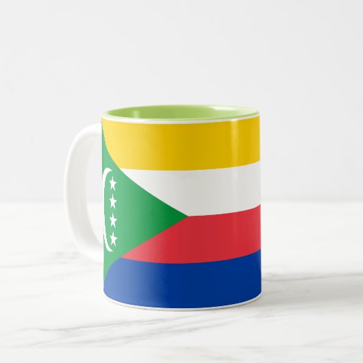 Tasse 2 Couleurs Drapeau des Comores (Devant gauche)