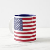 Tasse 2 Couleurs Drapeau des États-Unis (Devant gauche)